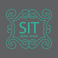 luxury monogram design template elegant lineart business sign bo N7