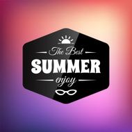 Retro styled summer calligraphic design card N4