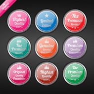 Vintage premium quality labels set N10