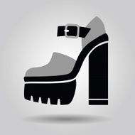 Single women platform high heel icon