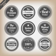 Vintage premium quality labels set N11