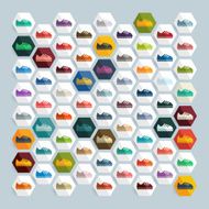 Flat design sneakers N26