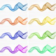 Abstract color wave design element N6