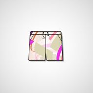Abstract illustration on shorts N42