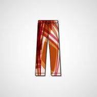 Abstract illustration on pants N147