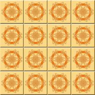 Abstract orange seamless round ornament