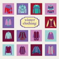 collection of woman and man winter clothes N2