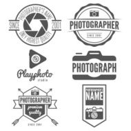 Set of logo emblem print sticker label or logotype elements