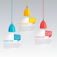 modern vector abstract step light-bulb infographic elements