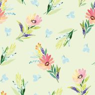 Watercolor flower pattern N69