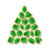 Christmas tree made of emeralds