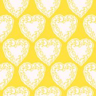 Seamless pattern with decorative doodle ornamental hearts N4