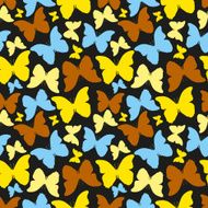 Seamless pattern with decorative colorful butterflies