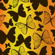 seamless pattern with decorative butterflies N8