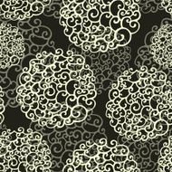 Seamless pattern with decorative swirl ornament N2