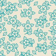 Simple minimalistic seamless floral pattern