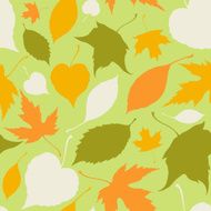 Seamless pattern with stylized silhouette leaves N2