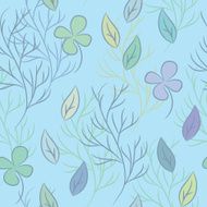 Seamless pattern on leaves theme
