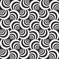 Seamless Abstract Geometric Texture Pattern in Black and White