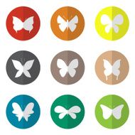 Vector group of butterfly in the circle N2