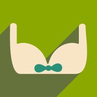 Flat with shadow icon and mobile applacation bra N3