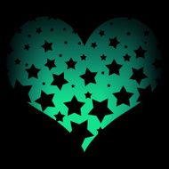 Heart A lot of chaotic black stars