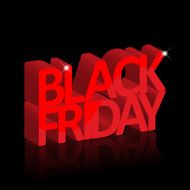 Black friday 3d letters vector