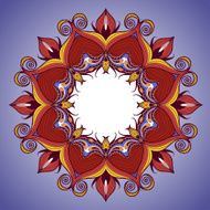 Ornamental round lace pattern is like mandala N2