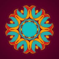 Ornamental round lace pattern is like mandala N3
