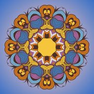 Ornamental round lace pattern is like mandala N5