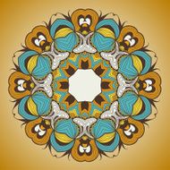 Ornamental round lace pattern is like mandala N6