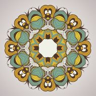 Ornamental round lace pattern is like mandala N7