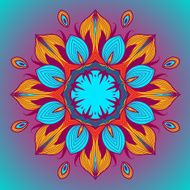 Ornamental round lace pattern is like mandala N8