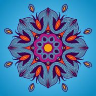 Ornamental round lace pattern is like mandala N11
