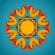 Ornamental round lace pattern is like mandala N12