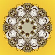 Ornamental round lace pattern is like mandala N13