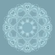Ornamental round lace pattern is like mandala N14