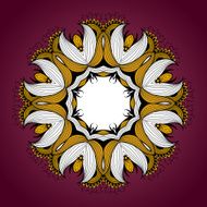 Ornamental round lace pattern is like mandala N15