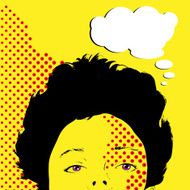 Fashion girl in sketch-style N124