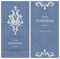 Vector Grey Floral 3d Background Template Wedding or Invitation Cards