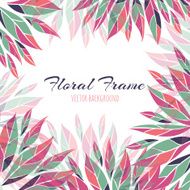 Floral frame Vector background