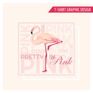 Tropical Flamingo Graphic Design - for t-shirt fashion prints
