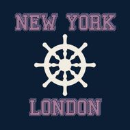 new york london typography t-shirt graphics Vector illustratio