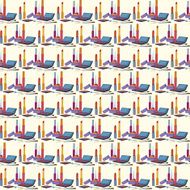 Beauty salon make up seamless pattern