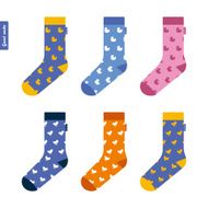 Set of socks with ducks Original hipster design