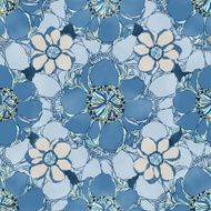 Seamless pattern with decorative flowers