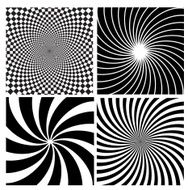 Black and white hypnotic background N9