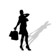 Vector silhouette of a woman N477