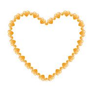 Heart of golden chain with heart segments and round beads
