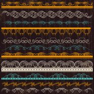 Set of Lace Paper border frame vector